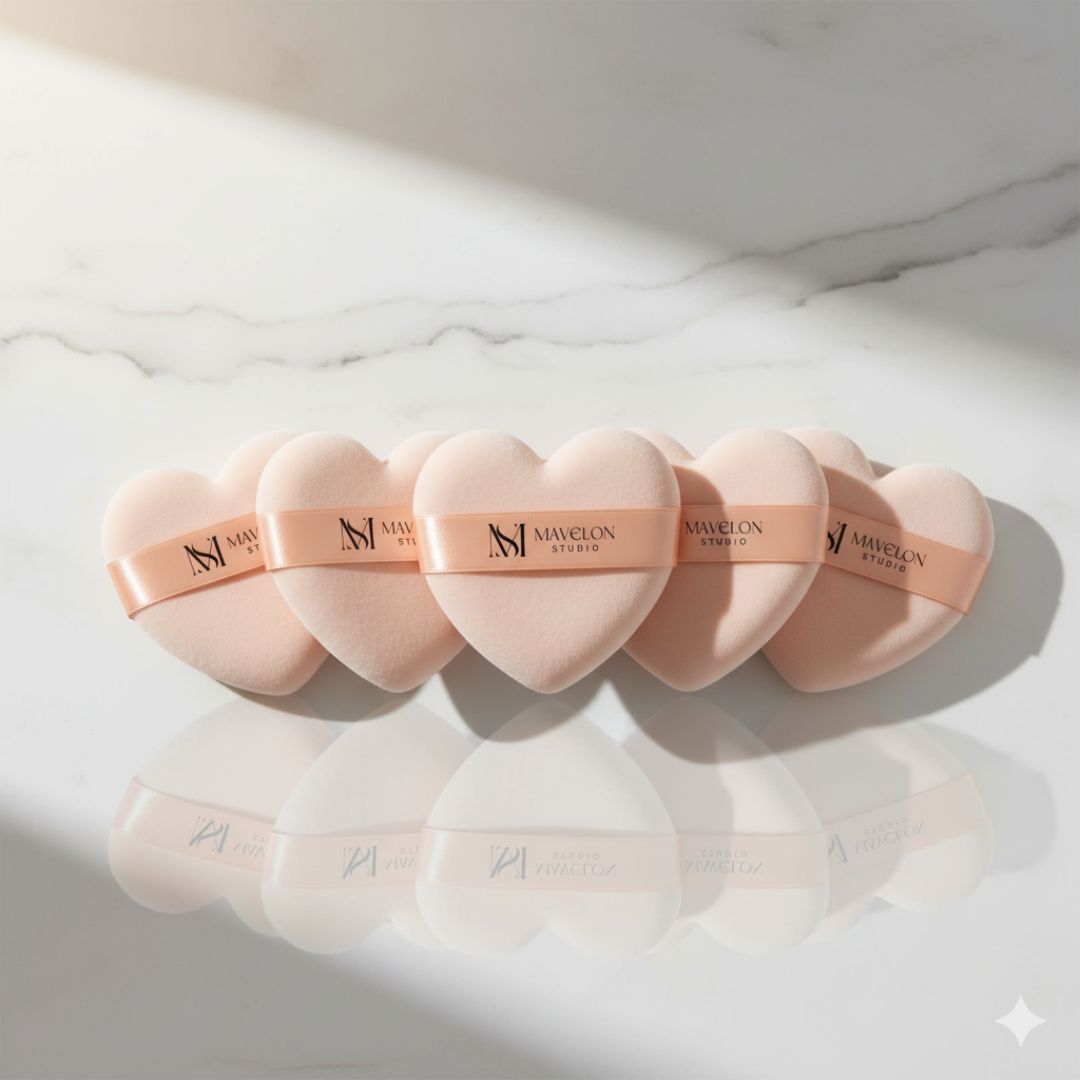 Velvet Touch Makeup Puff – soft, dual-use powder applicator for flawless under-eye baking