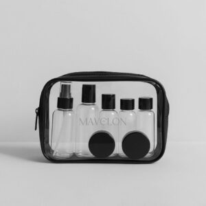 Leakproof Travel Set by Mavelon Studio – TSA-Approved Toiletry Bottles and Bag