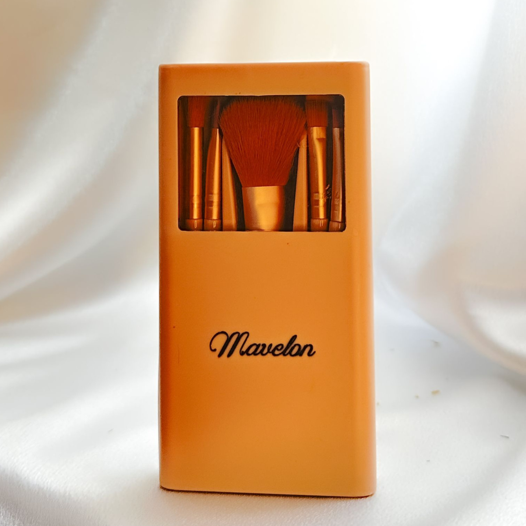 Luxury bespoke makeup brush set with mirror in personalised case by Mavelon Studio UK